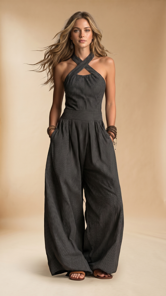 Naomi – Cross-Neck Jumpsuit
